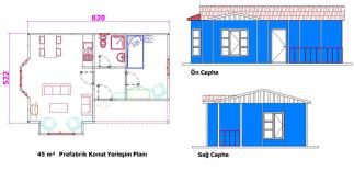 45 m2 : 19.000 TL