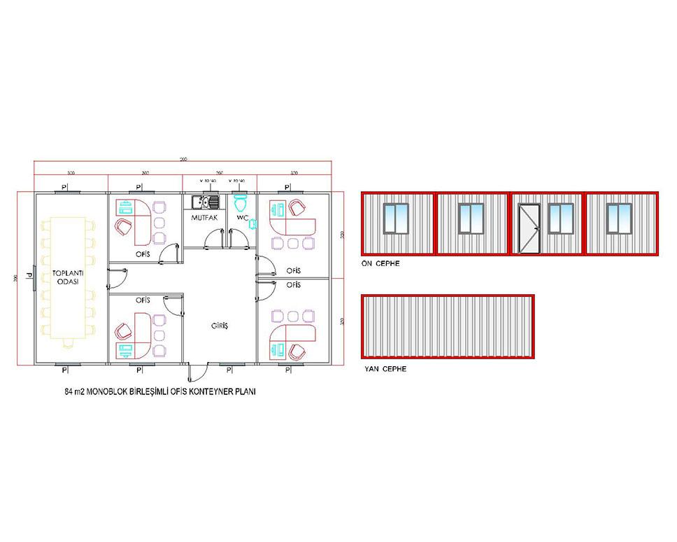 84 m2 Konteyner Ofis