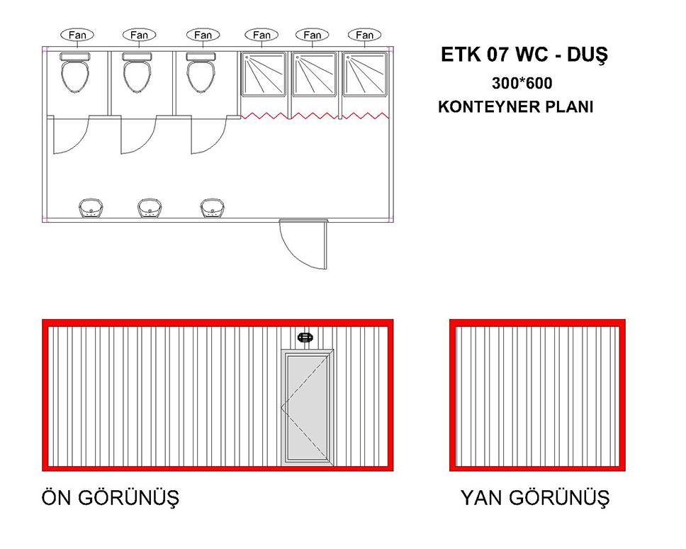 ETK-07 Wc-Duş Konteyner