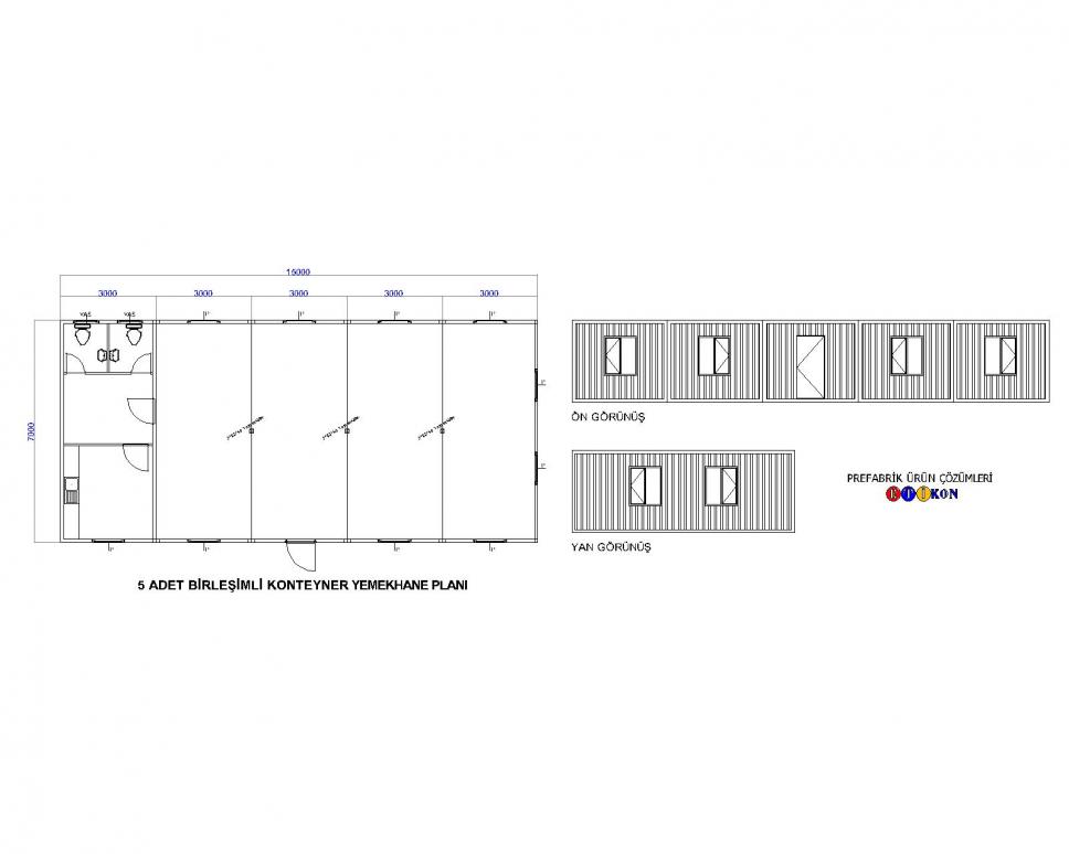 105 m2 Konteyner Yemekhane